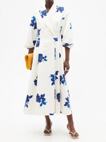 Thumbnail for your product : Emilia Wickstead Goldie Floral-print Faille Midi Dress - White Multi