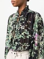 Thumbnail for your product : Sabina Musayev Floral-Print Long-Sleeve Blouse