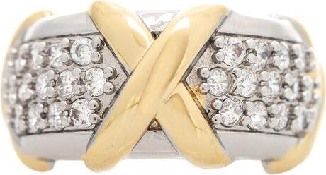 Rivka Friedman Rivka FriedmanMixed Metal + Cz Criss Cross Ring