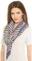 Thumbnail for your product : Tory Burch Halland Stripe Calyx Scarf