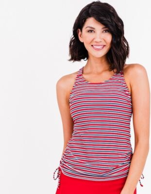Calypsa Maya Tankini Swim Top With Removable Cups Swim Bottoms