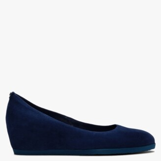 Högl Rosy Navy Suede Wedge Court Shoes