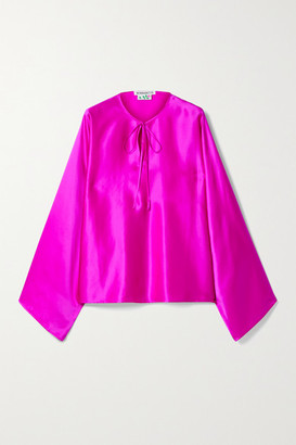 fuchsia satin top