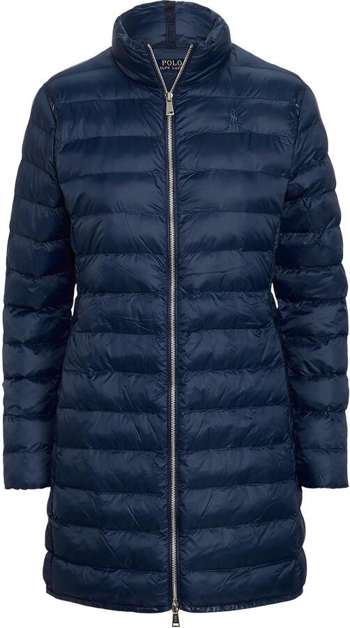Polo Ralph Lauren Packable Quilted Taffeta Coat Down Jacket Midnight Blue ShopStyle