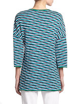 Thumbnail for your product : St. John Wave-Stripe Knit Tunic