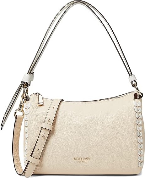 Kate Spade Knott Large Satchel Cream White Pebbled Leather with