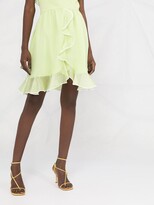 Thumbnail for your product : Giambattista Valli Ruffle-Trim Silk Mini Dress