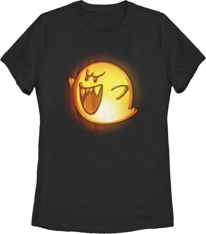 Nintendo Women's Halloween Boo Pumpkin Graphic T-Shirt