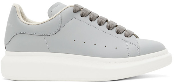alexander mcqueen grey suede trainers