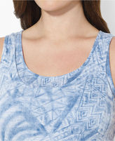 Thumbnail for your product : Lauren Ralph Lauren Plus Size Swirl-Print Handkerchief-Hem Dress