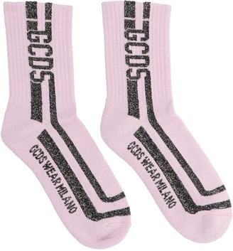 GCDS Logo Intarsia Lurex Socks