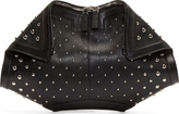 Thumbnail for your product : Alexander McQueen Black Leather Degraded Stud De Manta Clutch