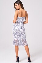 Thumbnail for your product : Girls On Film Triumph White And Navy Two-Tone Lace Bodycon Midi Dress