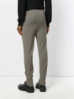 Rick Owens drop crotch knitted track pants