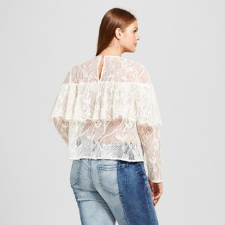 Who What Wear Women's Plus Size Layered Lace Top
