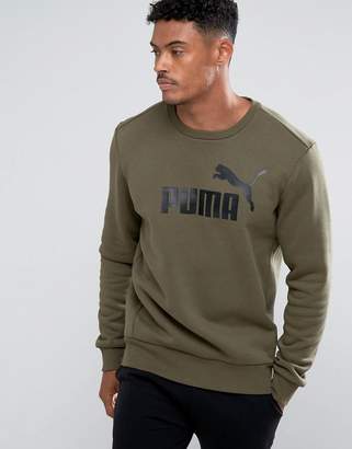 Puma Ess No.1 Crew Neck Sweatshirt In Green 83825214
