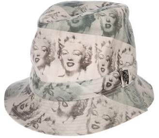 Philip Treacy Andy Warhol by Graphic Bucket Hat Grey Andy Warhol by Graphic Bucket Hat