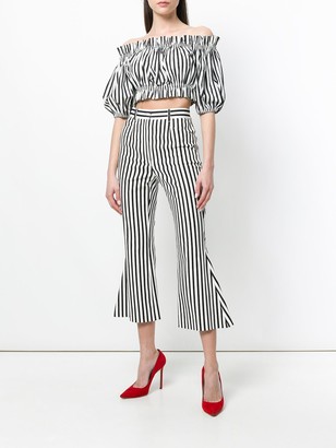Dolce & Gabbana Flared Striped Cropped Trousers