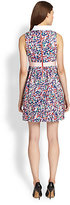Thumbnail for your product : Suno SNL Stretch Silk Mixed-Print Dress