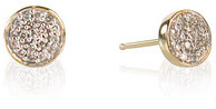 Adina Reyter Solid Diamond Pave Disc Post Earring in Gold Women