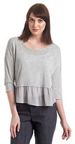 Thumbnail for your product : Hip Chiffon Trim Pullover Top