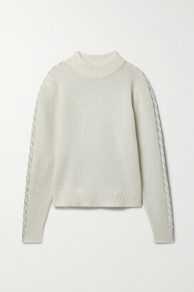 Adam Lippes Cable-knit Brushed Cashmere And Silk-blend Sweater