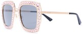 Thumbnail for your product : Gucci Oversized acetate glitter sunglasses