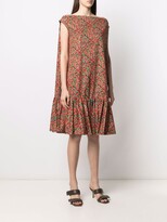 Thumbnail for your product : L'Autre Chose Tomato-Print Ruffled Shift Dress