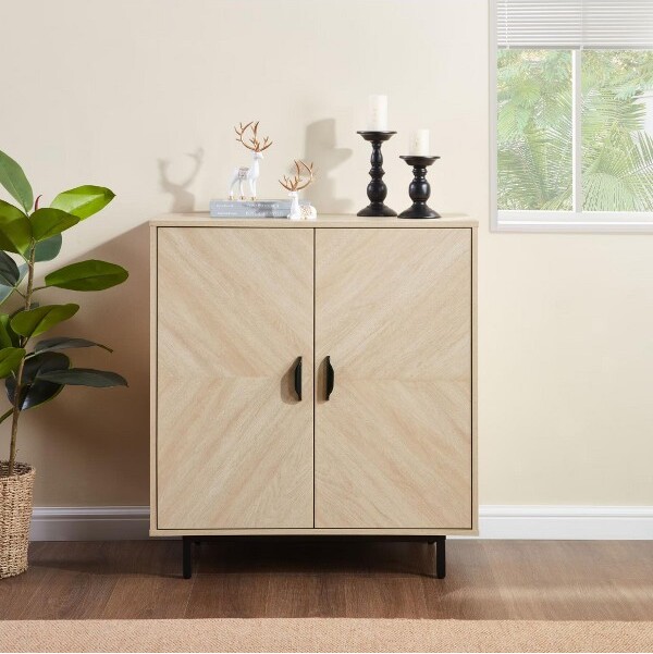 The Misty Moon StorageCabinetwithDoorsModernAccentCabinetWoodGrainDecoratioBuffetSideboardsforLivingRoom