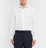 Thumbnail for your product : Ermenegildo Zegna White Cutaway-Collar Cotton-Poplin Shirt