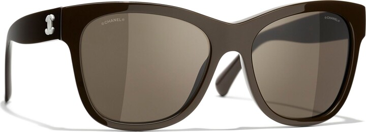 Chanel Square Sunglasses CH5380 Brown - ShopStyle