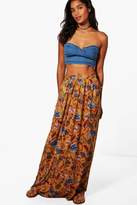 Thumbnail for your product : boohoo Emma Bohemian Floral Floor Sweeping Maxi Skirt