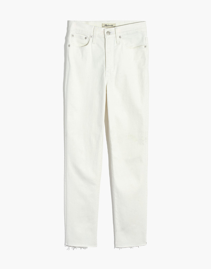 Madewell The Petite Perfect Vintage Jean in Tile White: Raw-Hem Edition ...