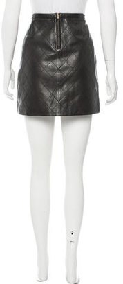 Sandro Leather Mini Skirt