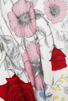 Thumbnail for your product : Cosabella Lace-trimmed Floral-print Twill Chemise