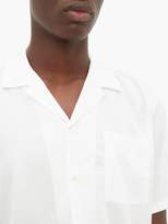 Thumbnail for your product : Everest Isles - Cuban-collar Sustainable-poplin Shirt - Mens - White