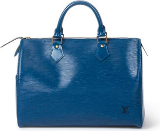 Louis Vuitton Blue And White Handbag - 35 For Sale on 1stDibs  white and blue  louis vuitton bag, blue and white lv bag, blue and white louis vuitton bag