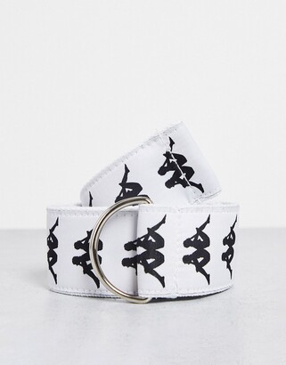 Kappa belt with logo in black and white - ShopStyle