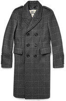 Thumbnail for your product : Burberry Slim-Fit Prince Of Wales Check Wool and Cashmere-Blend Overcoat