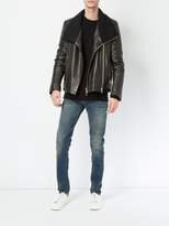 Thumbnail for your product : Balmain leather biker jacket