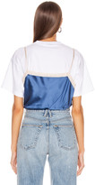 Thumbnail for your product : Alexander Wang Draped Cami Hybrid T-Shirt in Petal Blue | FWRD