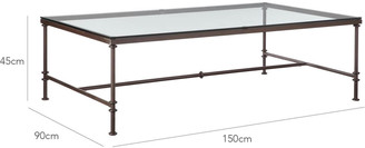 OKA Pompidou Metal & Glass Coffee Table, Large - Metal