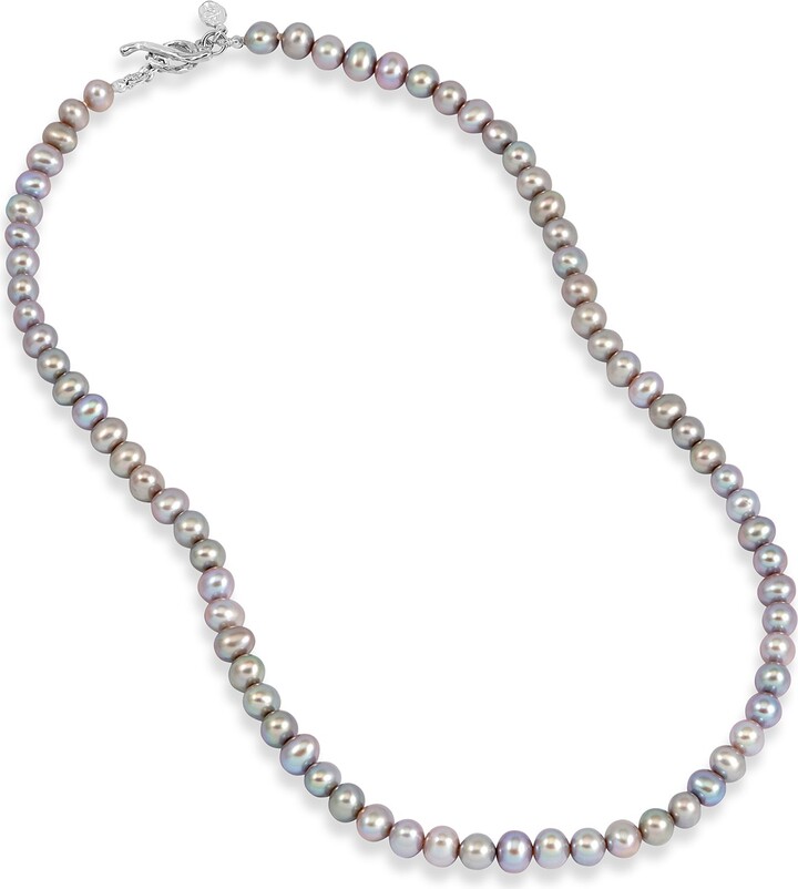 Dower & Hall Medium Dove Grey Freshwater Pearl Necklace