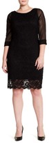 Thumbnail for your product : Marina Textured Lace Dress (Plus Size)