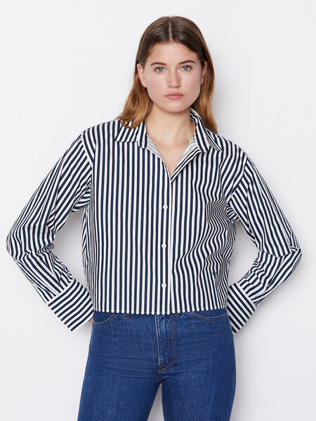 Women Navy Button Down Shirt | Shop the world's largest collection 