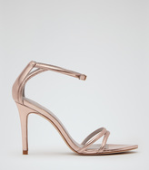 Thumbnail for your product : Reiss Peony DOUBLE STRAP SANDALS ROSE GOLD