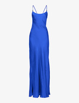 Thumbnail for your product : Galvan Castello jacquard-print silk maxi dress