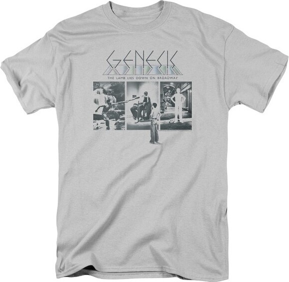 Genesis GenesisTheLambDownOnBroadwayAdultTShirtSilverX-Large