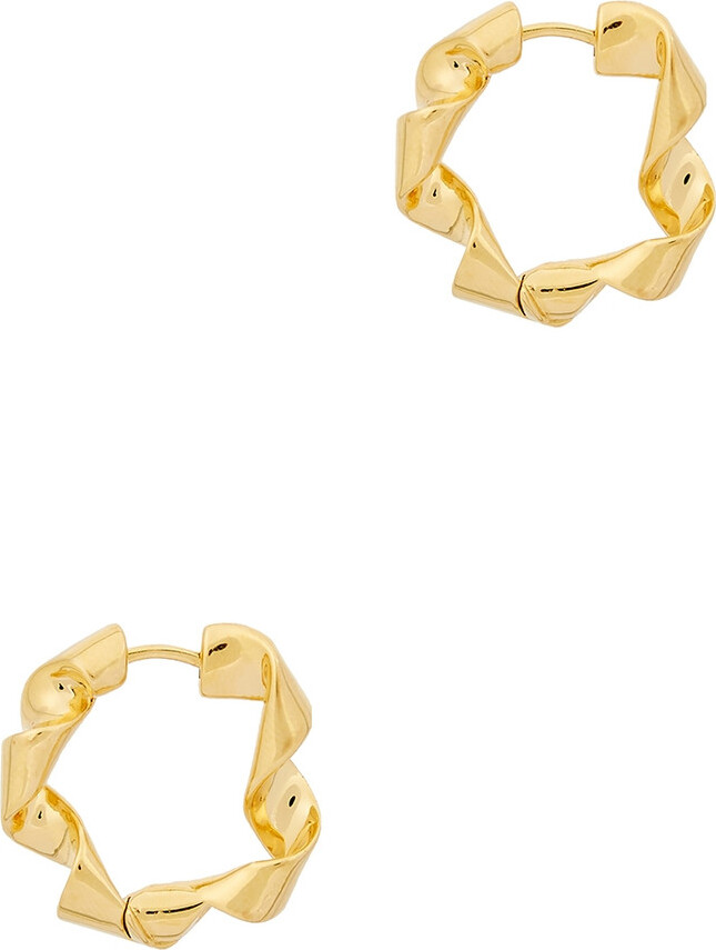 Otiumberg Ribbon Gold Vermeil Hoop Earrings