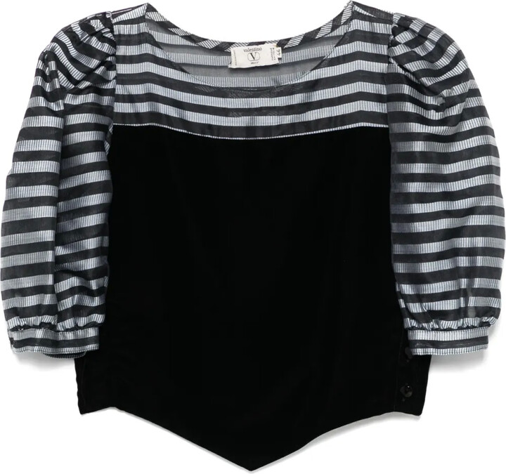 Valentino Garavani Pre-Owned 1980s Velvet Blouse